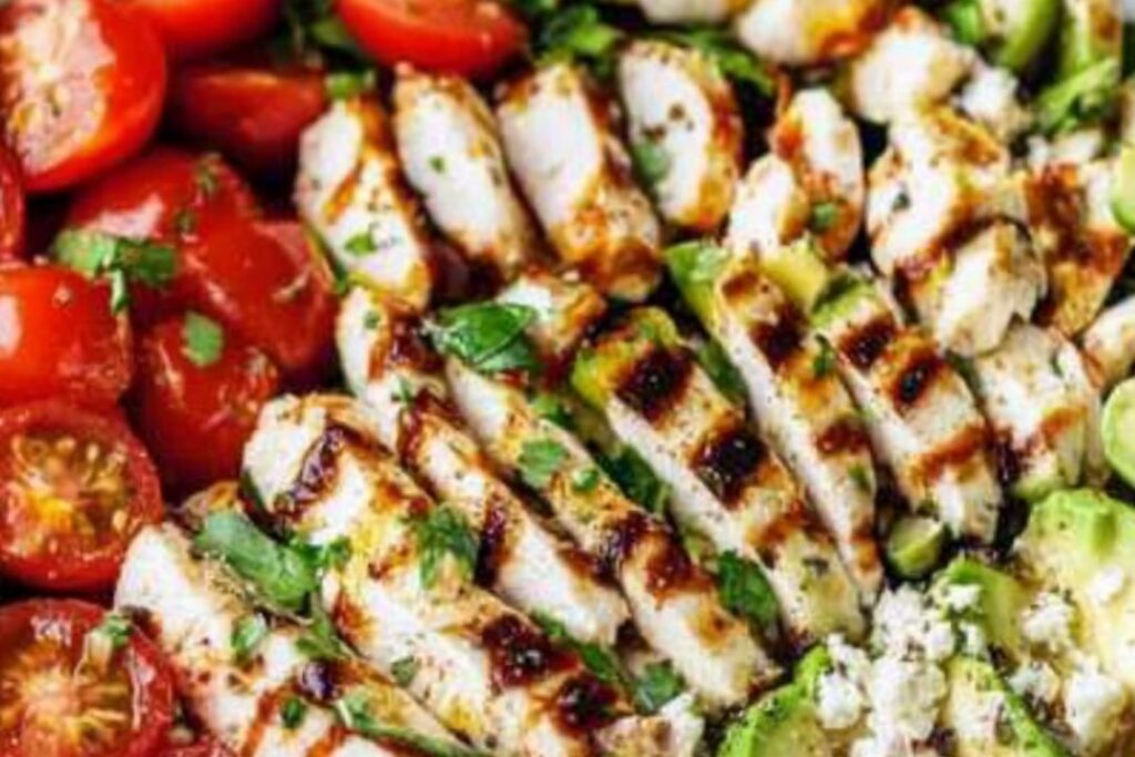 Chicken Avocado Caprese Salad Justworthi