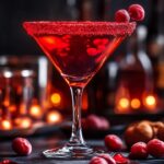 This Vampire’s Kiss Martini is the perfect spooky cocktail for Halloween or any vampire-themed party. With a blend of vodka, champagne, and a splash of sweet raspberry liqueur, this drink is both eerie and delicious. It’s garnished with a creepy blood-red rim made from red sugar or corn syrup for that extra touch of Halloween magic.