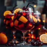 This Spooky Sangria is a frightfully fun and easy cocktail for your Halloween parties. Made with red wine, fresh fruit, and a splash of orange liqueur, it’s spiked with flavors that are perfectly eerie for the spooky season. You can add creepy garnishes like floating lychee eyeballs or gummy worms for extra Halloween flair.