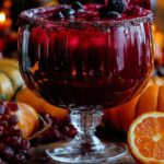 Dracula’s Blood Punch is a spooky, vibrant red drink perfect for Halloween parties. It combines tart cranberry juice with fruity flavors of pomegranate and orange juice, making it a crowd-pleaser for both adults and kids. Add some dark rum for a grown-up version or keep it alcohol-free for a family-friendly option. This punch is sure to be a hit at your Halloween gathering