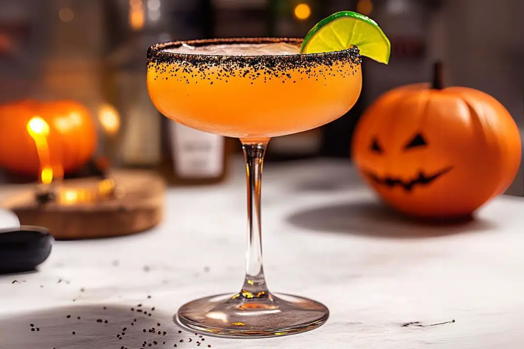 The Halloween Margarita is a dark and mysterious twist on the classic margarita, perfect for spooky celebrations! This eerie cocktail combines the tangy taste of traditional margarita ingredients with a hauntingly dark hue, achieved with black food coloring or activated charcoal. With a dash of orange liqueur and a salted rim, it’s a fun and festive drink that’s sure to set the mood for your Halloween party.