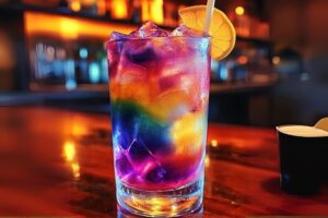 This colorful and vibrant Rainbow Paradise Cocktail is a perfect tropical drink for parties and summer gatherings. It layers different fruit juices and alcohols to create a stunning rainbow effect in a glass. Sweet, fruity, and fun to drink, this cocktail is sure to impress your guests.