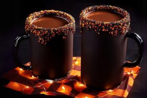 This Halloween Extra-Dark Hot Cocoa is the ultimate drink for warming up on a chilly Halloween night. With rich, dark chocolate and a hint of spookiness, it’s a decadent treat for both kids and adults. Topped with whipped cream, a sprinkle of cocoa, and eerie Halloween-themed garnishes, this hot cocoa is as much fun to look at as it is to drink.