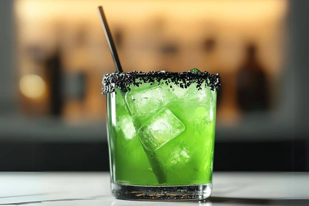 This creepy, green-hued Beetlejuice Cocktail is the perfect mix of sweet and sour, making it a fun and spooky addition to any Halloween party. With a refreshing blend of citrus and tropical flavors, it's a crowd-pleaser that's easy to mix up and enjoy.