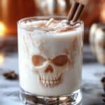 The Haunted Horchata is a spooky twist on the classic horchata, a creamy, cinnamon-flavored rice milk drink with origins in Mexico. This version takes a more haunted approach, adding a splash of dark rum or spiced rum for a boozy kick. It’s perfect for Halloween parties or any eerie-themed gathering. With a dash of cinnamon and a ghostly appearance, this drink will cast a spell on your taste buds!