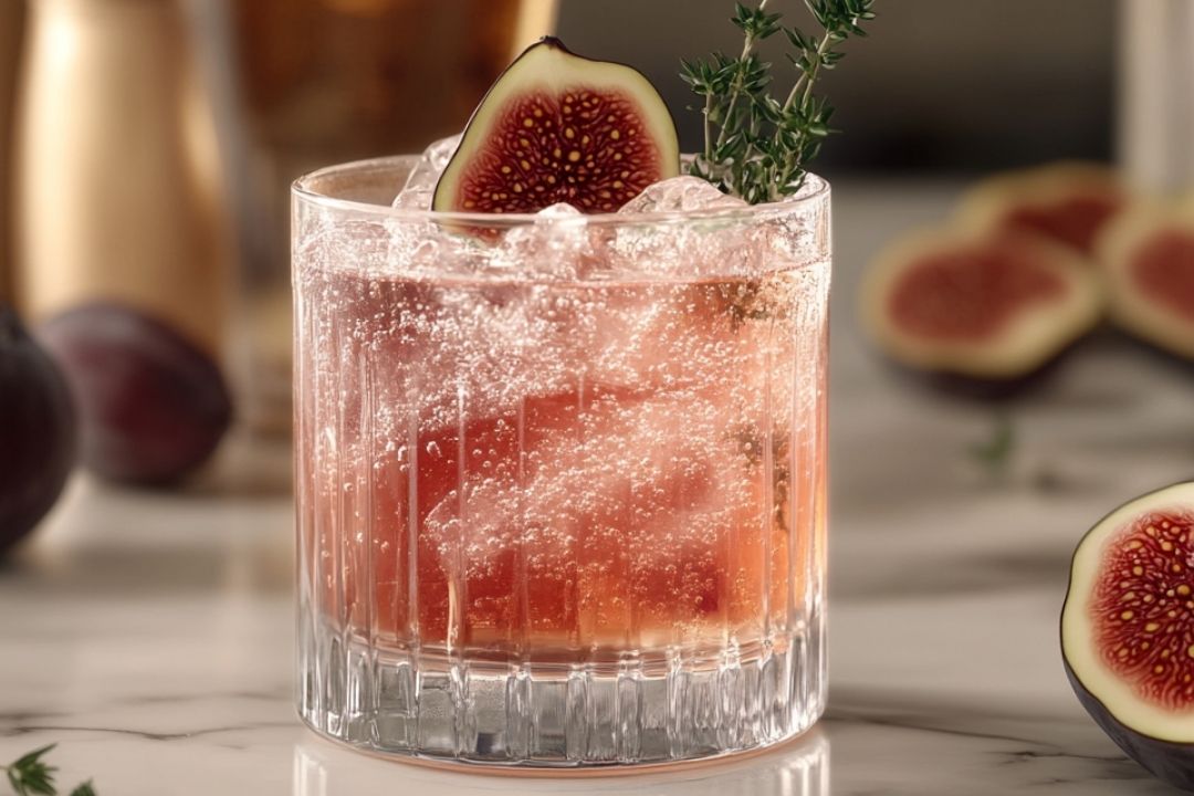 Fig Honey Thyme Prosecco Smash