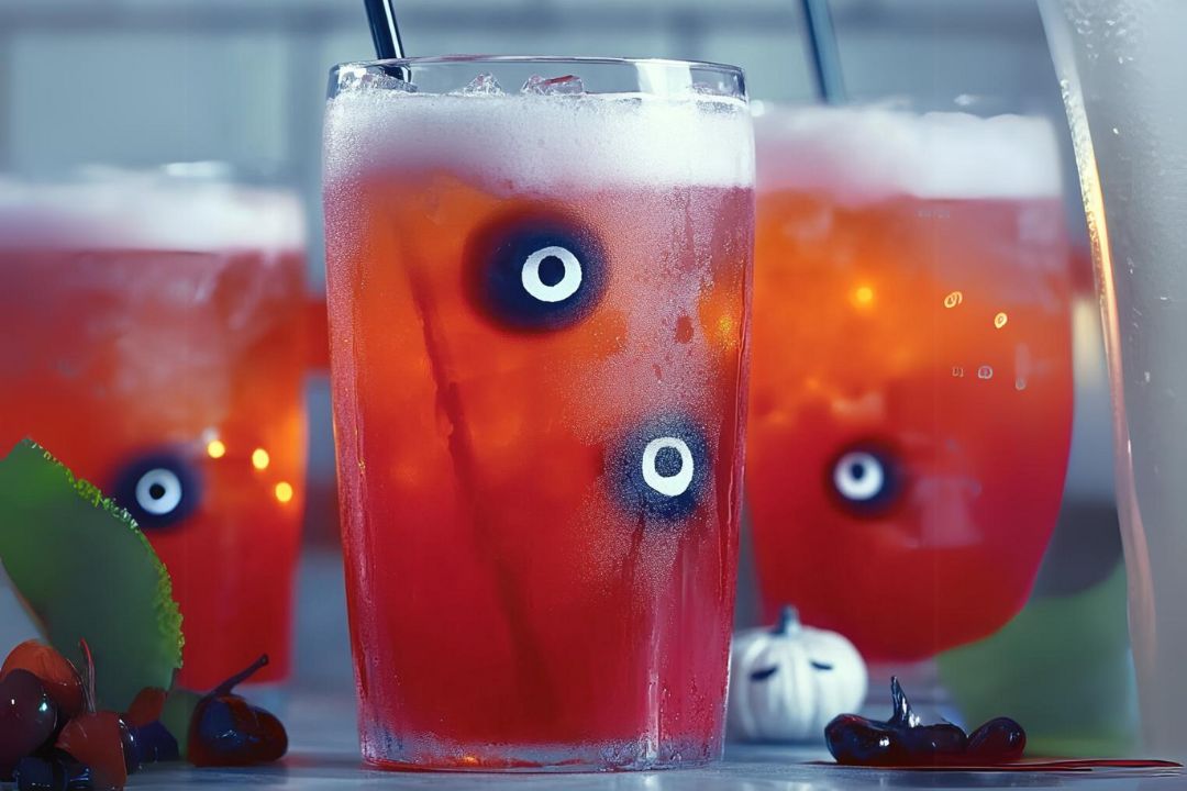 Halloween just got spookier with this fun and festive drink that kids, teens, and tweens will adore! Made with bright juices and topped with "creepy" gummy worms, these drinks are perfect for a Halloween party, family movie night, or just getting everyone in the holiday spirit.