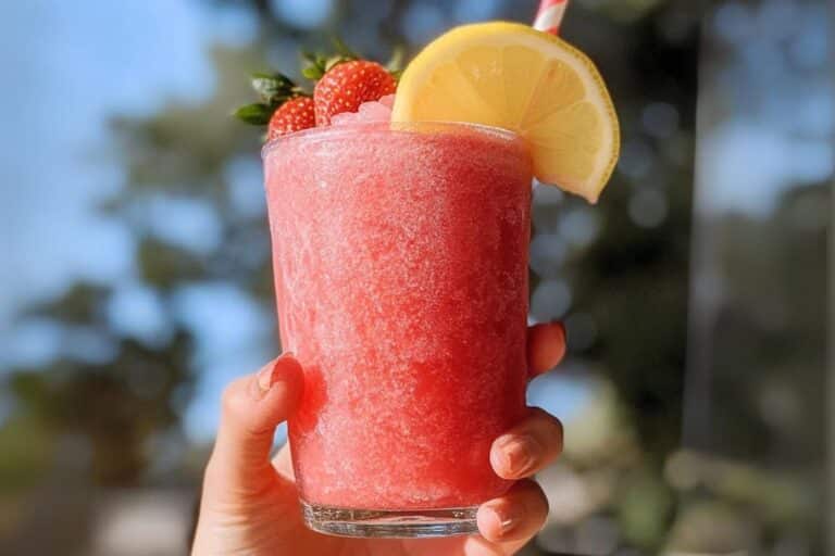 A refreshing and tangy treat, Frozen Strawberry Lemonade is the perfect combination of sweet strawberries and zesty lemon, all blended into a cool, icy beverage. Ideal for hot days, barbecues, or summer gatherings, this drink is as delicious as it is fun to make!