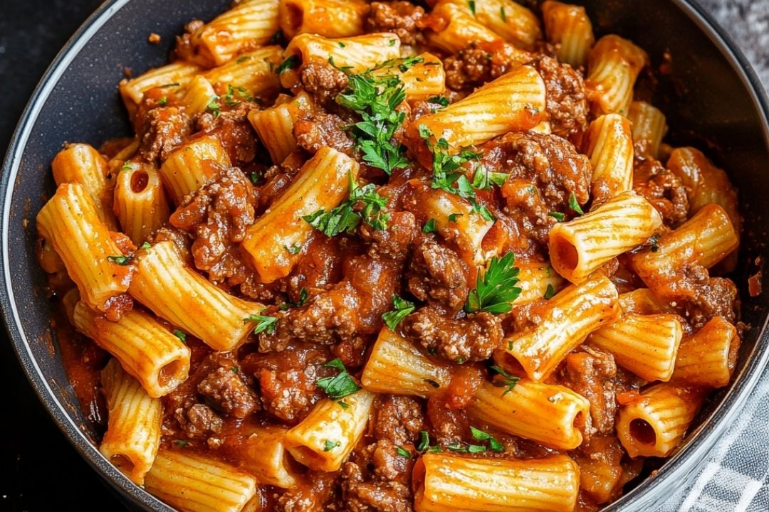 Beef Pasta in Tomato Sauce