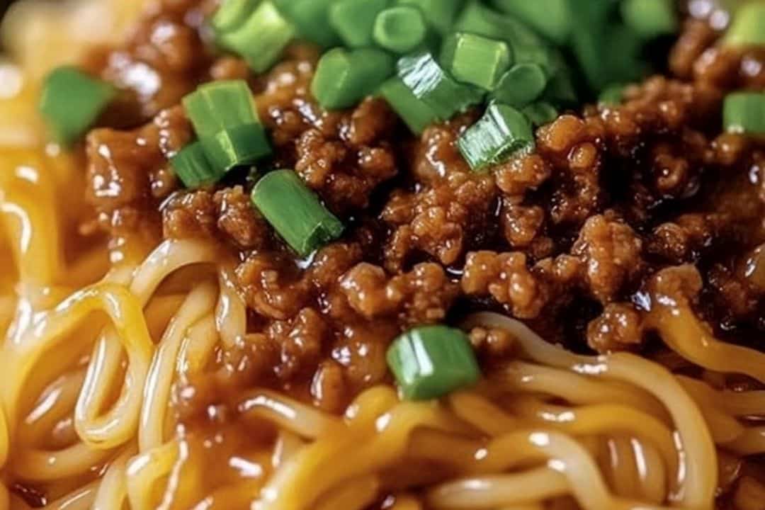 Mongolian Ground Beef Noodles