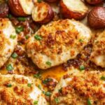 Parmesan Crusted Chicken Sheet Pan Dinner