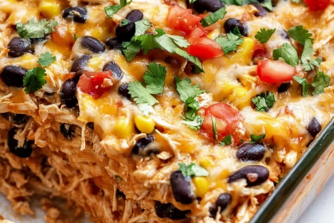 Easy Chicken Burrito Casserole