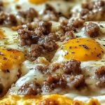 Biscuits and Sausage Gravy Breakfast Pizza