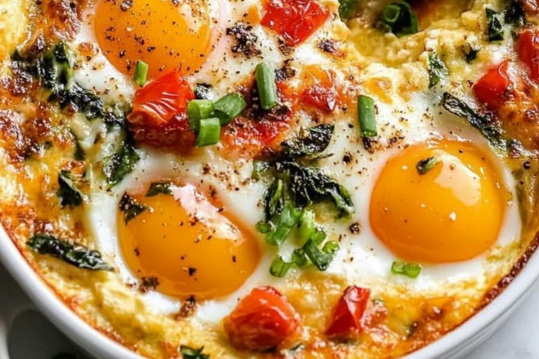 Mediterranean Baked Feta Eggs