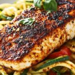 Delicious Blackened Tilapia with Zucchini Noodles