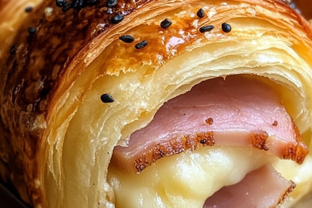 Baked Ham and Cheese Croissants