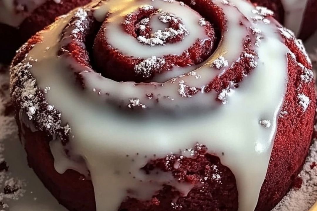 There’s something magical about red velvet and cinnamon rolls coming together in one delightful treat. These luscious, velvety rolls are soft, swirled with cinnamon and sugar, and topped with a rich cream cheese glaze. Perfect for breakfast, dessert, or any time you need a sweet indulgence!