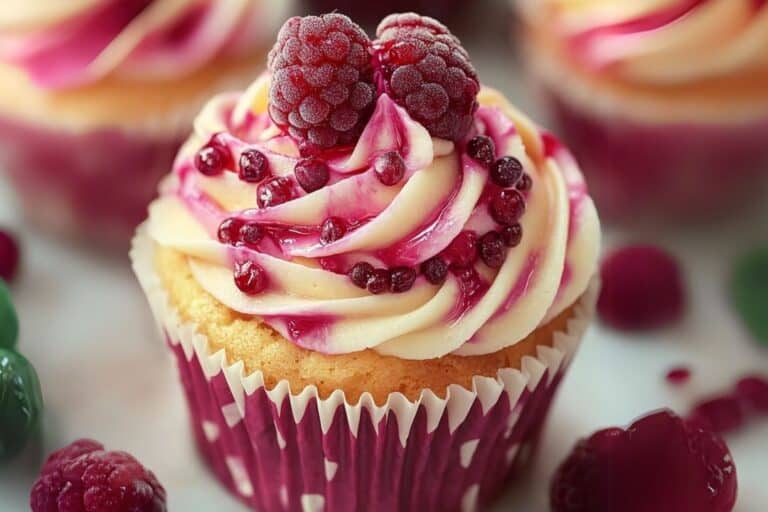 Raspberry Swirl Cupcakes