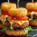 Mini Tater Tot Cheeseburgers