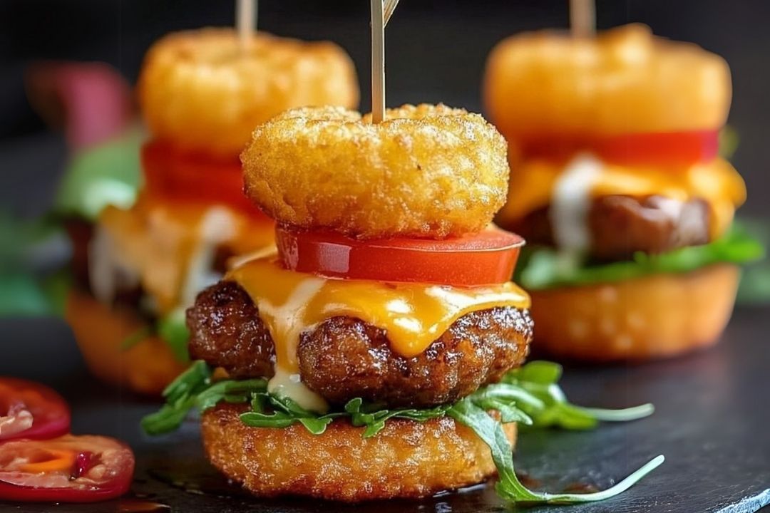 Mini Tater Tot Cheeseburgers