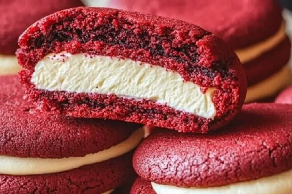 These cream cheese-filled red velvet cookies are the perfect treat for anyone who loves a sweet, indulgent dessert. With their soft, chewy texture and a surprise center of tangy cream cheese, these cookies are the ultimate comfort food. The red velvet flavor adds a rich, slightly cocoa-like taste, while the cream cheese filling gives each bite a burst of creamy goodness. They’re the perfect balance of sweet and tangy, making them a showstopper for any occasion!