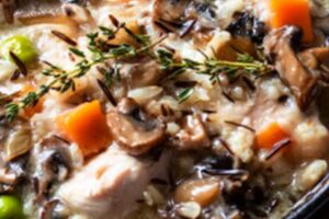 Creamy Mushroom Chicken and Wild Rice Soup