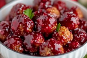 These Christmas cranberry meatballs are the ultimate holiday appetizer! Juicy, tender meatballs are coated in a sweet and tangy cranberry glaze that’s bursting with festive flavors. Whether you’re hosting a party or cozying up with family, this dish is guaranteed to be a hit.