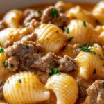 Creamy Beef and Shells