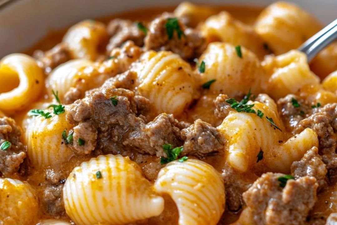 Creamy Beef and Shells