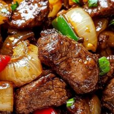 Pepper Steak with Bell Peppers and Onion-image