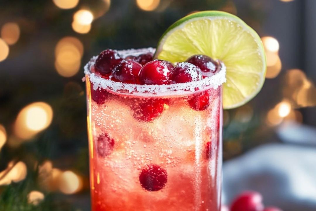 Cranberry Lime Fizz Mocktail