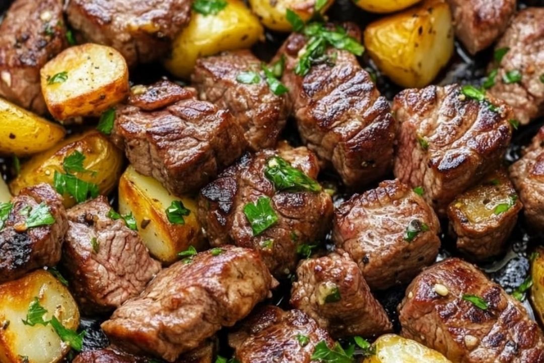 This Garlic Butter Steak Bites and Potatoes recipe brings the best of both worlds together. Tender steak bites, perfectly seared, are combined with crispy, golden potatoes, all coated in a rich garlic butter sauce. It's a hearty and flavorful dish that’s simple to make but will leave everyone craving more!