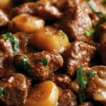 This Easy Beef Stroganoff is the ultimate comfort food. Tender pieces of beef, sautéed mushrooms, and a creamy, savory sauce come together to create a dish that's perfect for family dinners, date nights, or any time you're craving something hearty and satisfying. Serve it over pasta, rice, or mashed potatoes for a complete and delicious meal!