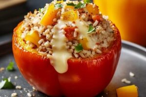 Flavor-Packed Stuffed Bell Peppers with Rice and Cheese