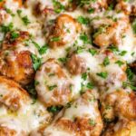 Cheesy Skillet Garlic Parmesan Chicken & Potatoes