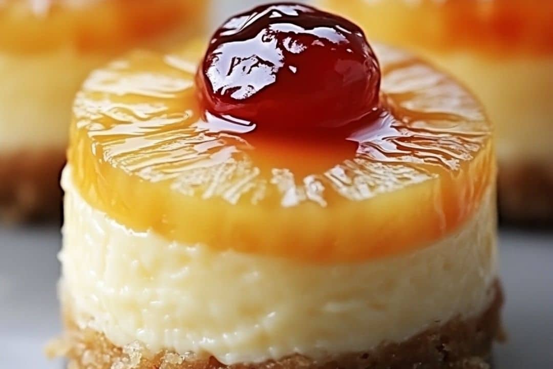 Mini Pineapple Upside-Down Cheesecakes