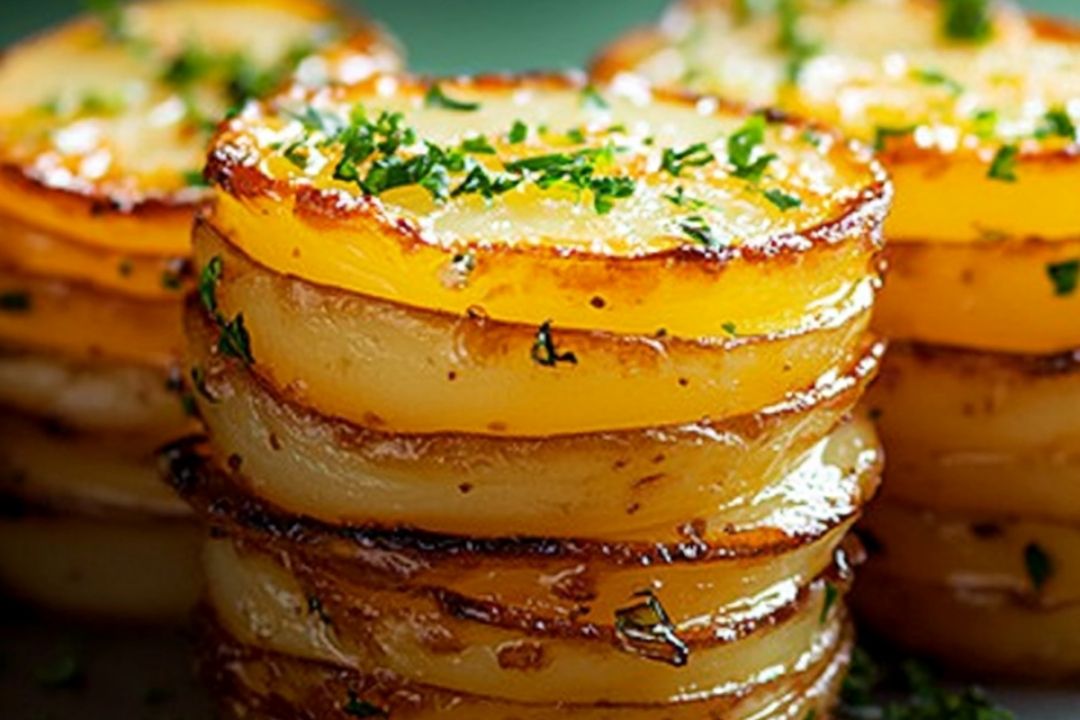 Crispy and Cheesy Potato Stacks