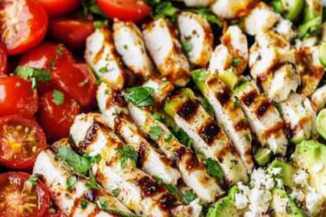 Chicken Avocado Caprese Salad