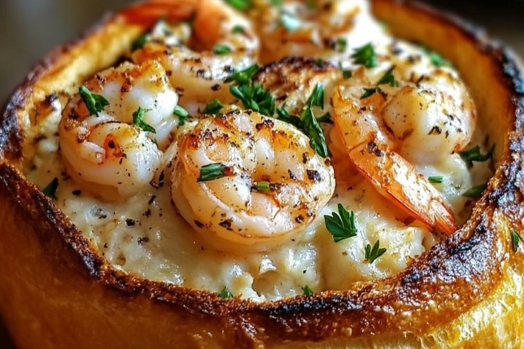 This Stuffed Seafood Bread Bowl is the ultimate indulgence for seafood lovers! A hollowed-out bread bowl filled with a creamy, cheesy seafood stuffing, it’s a dish that’s perfect for sharing. The crispy, warm bread paired with the rich, savory seafood mixture creates an unforgettable appetizer or main course. It’s the perfect balance of flavors and textures, guaranteed to impress your guests!