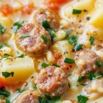 This comforting and hearty soup is a perfect blend of savory Italian sausage, tender potatoes, and a creamy broth that feels like a warm hug in every bite. It's a satisfying one-pot meal that’s ideal for chilly evenings or any time you crave a cozy, delicious bowl of soup.