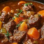 There’s nothing quite as comforting as a warm, hearty bowl of beef stew on a cold, blustery night. This one-pot wonder combines tender chunks of beef, savory vegetables, and a rich, flavorful broth—all simmered together until everything is melt-in-your-mouth delicious. Perfect for cozy dinners at home or a relaxing weekend meal, this recipe is everything you need to escape the chill outside.