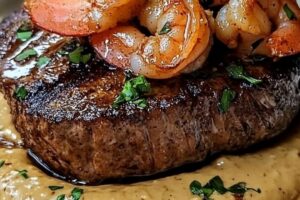 Steak with Creamy Cajun Shrimp Sauce: A Flavor Explosion