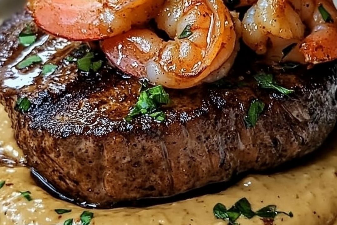 Steak with Creamy Cajun Shrimp Sauce: A Flavor Explosion