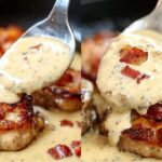 Pork Chops with Creamy Bacon Pan Sauce