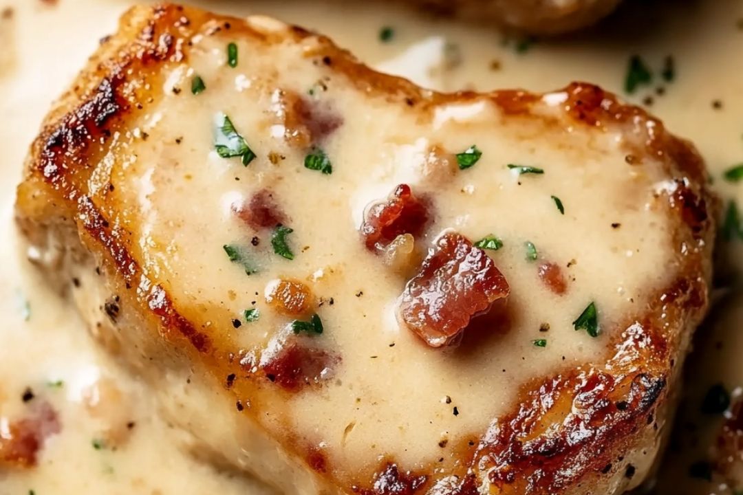 Creamy Bacon Pork Chops