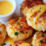 These crab cakes bring together everything you love about a seafood classic with a little extra magic. Flaky crab meat, warm Cheddar Bay biscuit flavors, and a buttery lemon drizzle that ties it all together. They're crispy on the outside, tender on the inside, and impossible to resist.