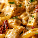 Craving a dish that’s creamy, spicy, and packed with flavor? Look no further than Spicy Chicken Creamy Pasta with Sun-Dried Tomatoes! This dish has everything you want—tender chicken, creamy sauce, a kick of heat, and the irresistible depth of sun-dried tomatoes. It’s a perfect balance of creamy and spicy, with an added richness from the tomatoes. Whether it’s a weeknight dinner or a special treat, this pasta will have everyone asking for seconds.