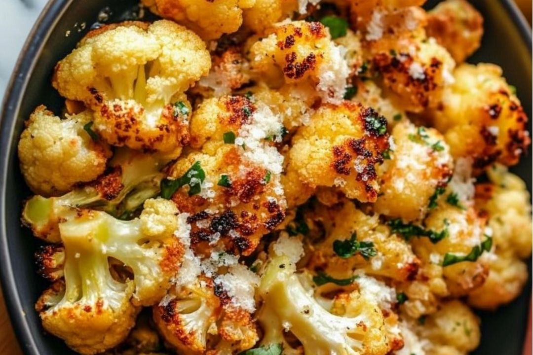 Golden Crispy Parmesan-Crusted Roasted Cauliflower