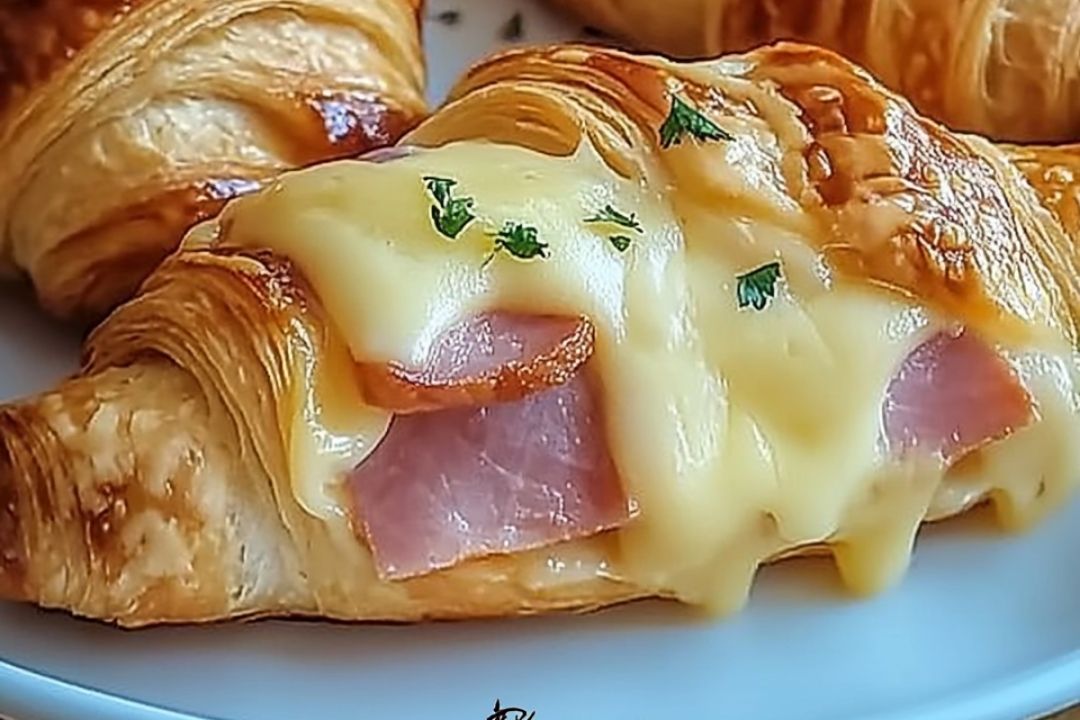 Baked Ham and Cheese Croissants