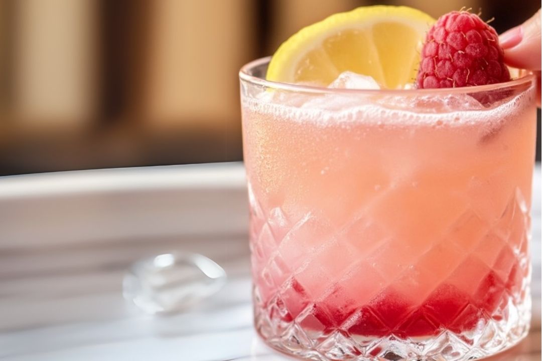 Tart and Sweet Raspberry Vodka Sour Cocktail